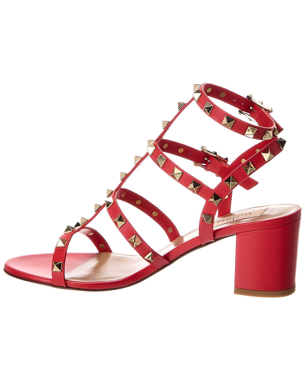 Valentino Rockstud Caged 60 Leather Ankle Strap Sandal - 2