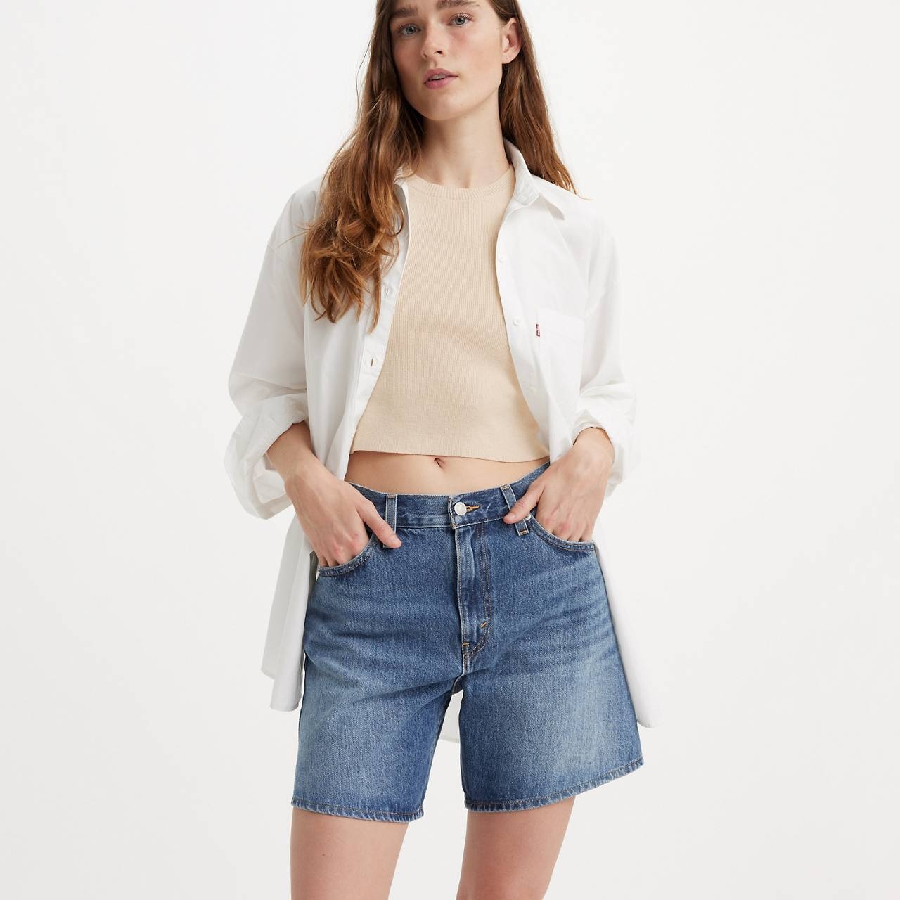 HIGH RISE BAGGY WOMEN'S SHORTS - 4