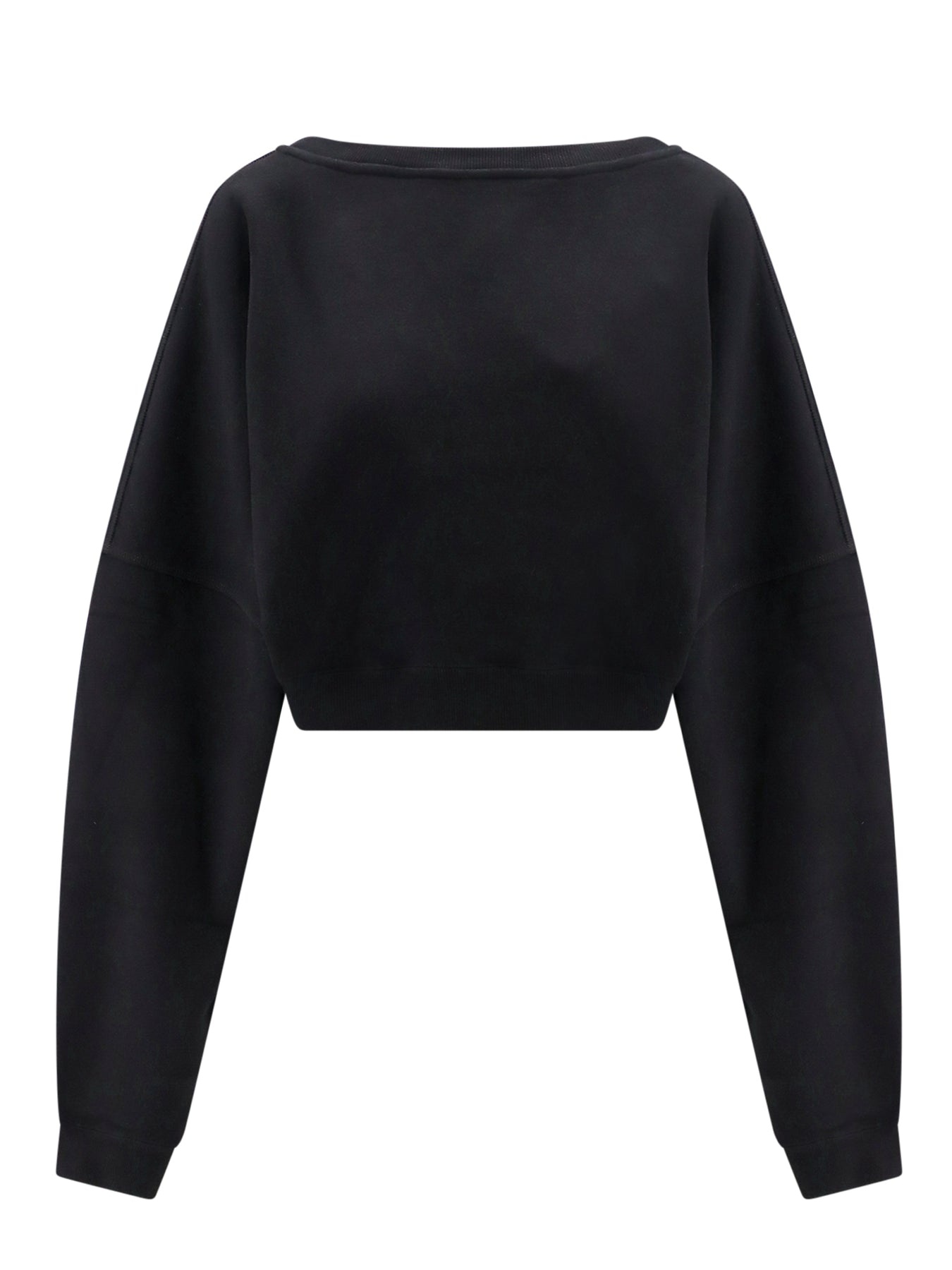 Crop fit biologic cotton sweatshirt - 1