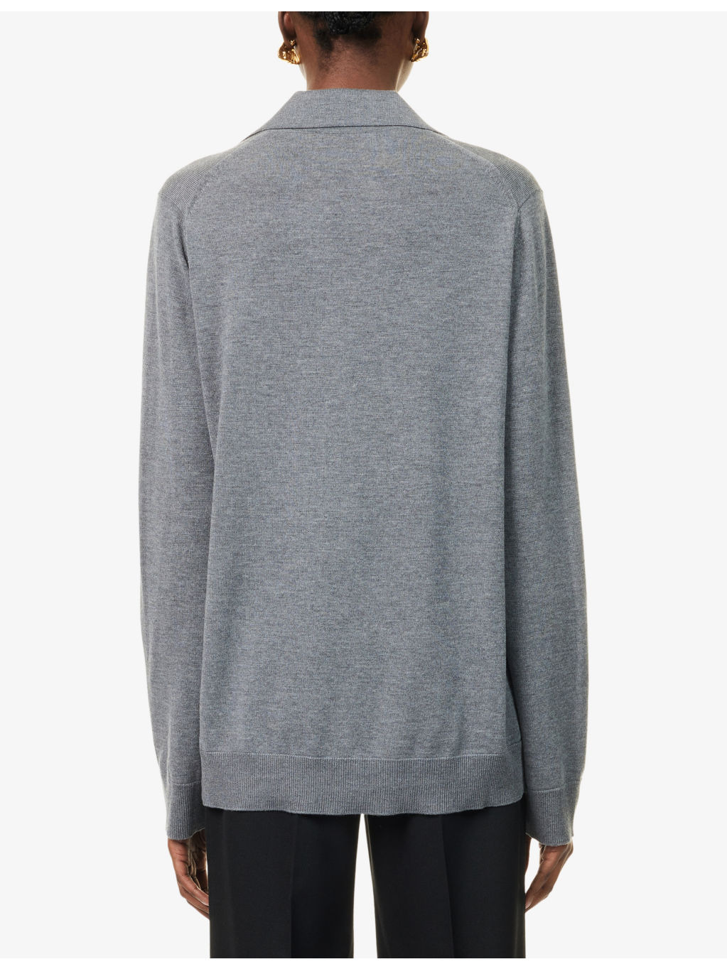 Relaxed-Fit Logo Wool Polo Jumper - 4