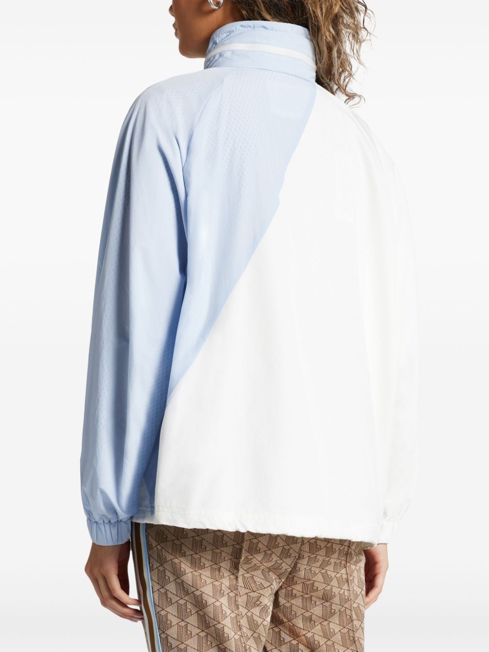 two-tone mock-neck jacket - 4