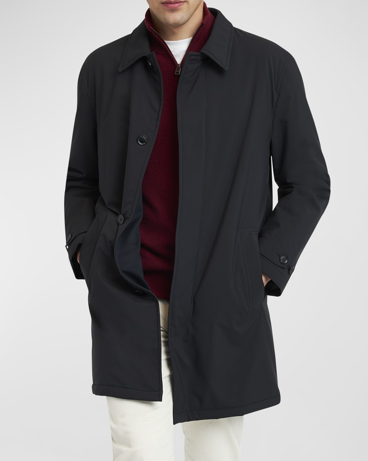 Men's Technical Fabric Car Coat - 5
