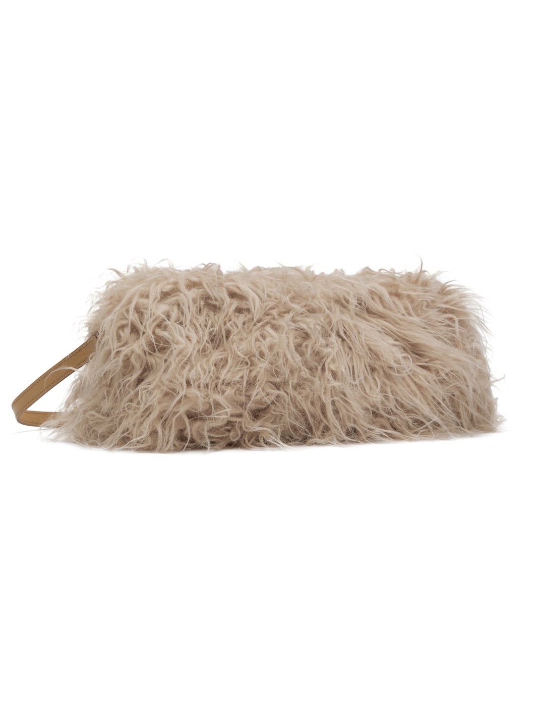 Beige Furry Clutch - 3