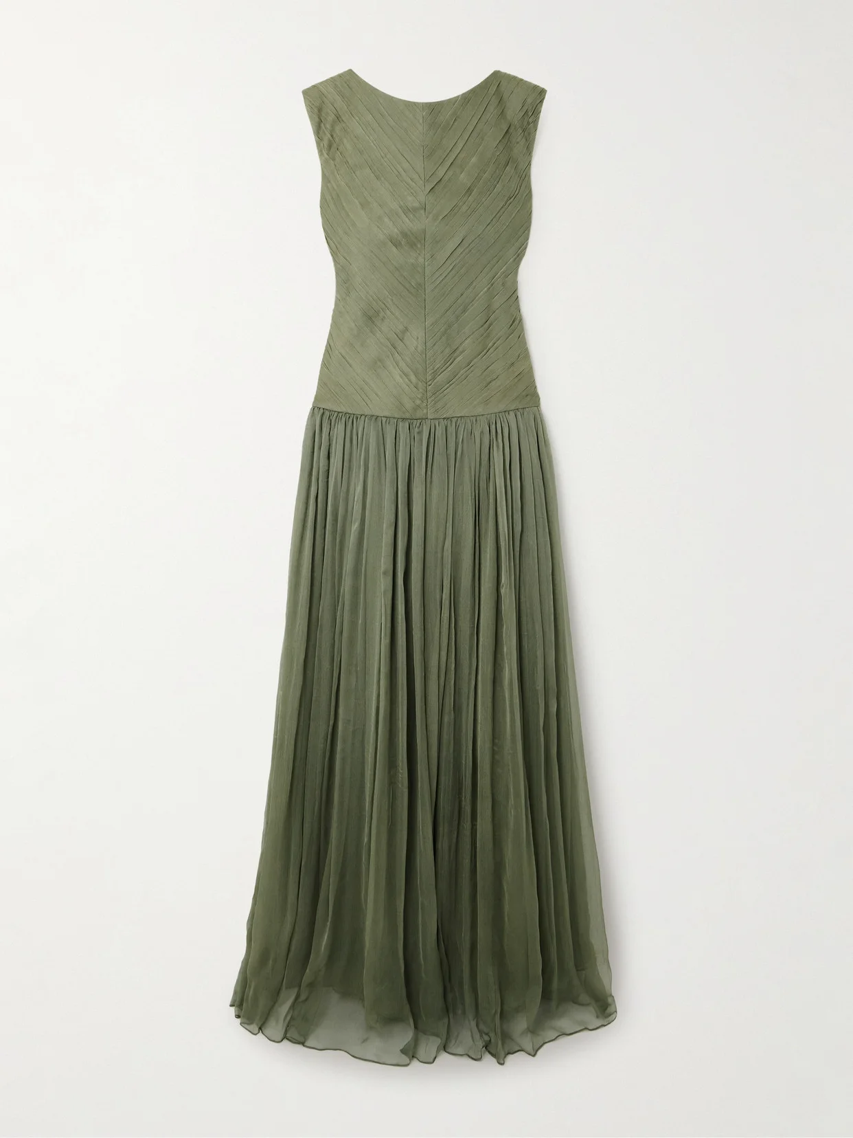 Eden Pintucked Chiffon Gown - 1
