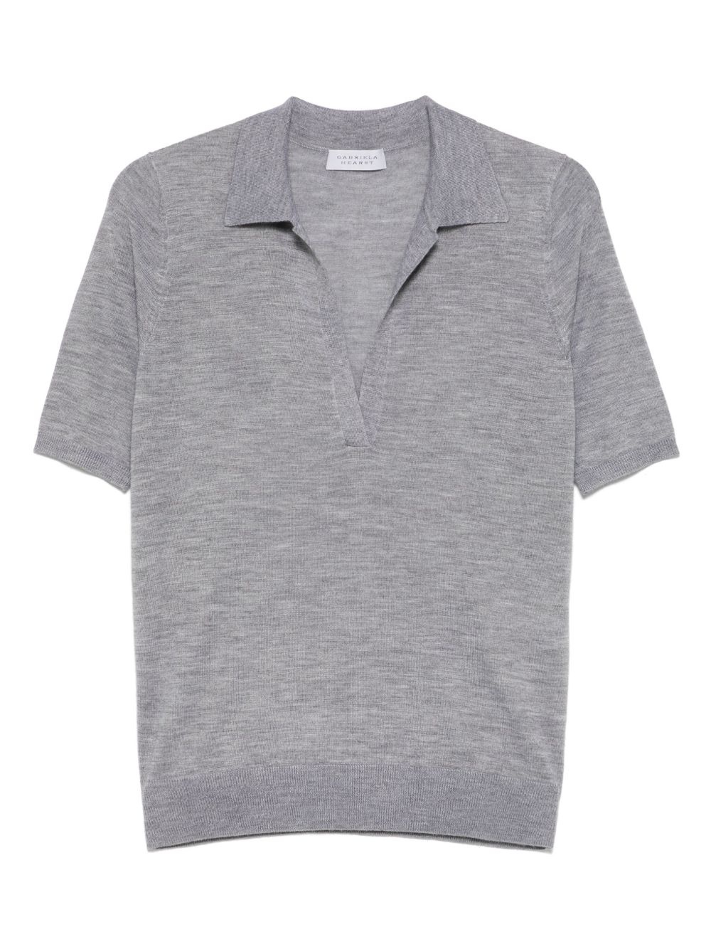 knitted polo top - 1