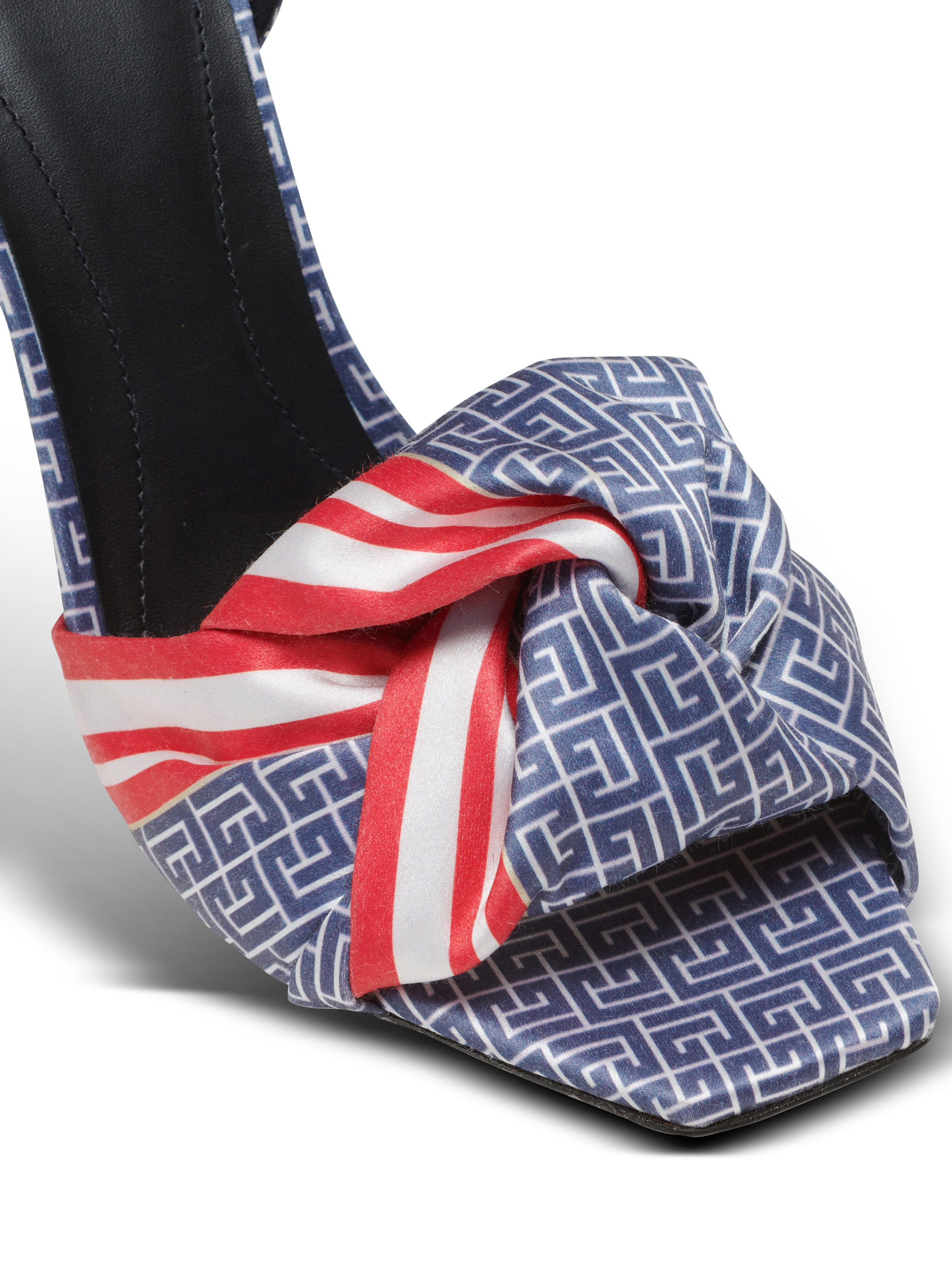 Uma monogrammed scarf sandals - 5