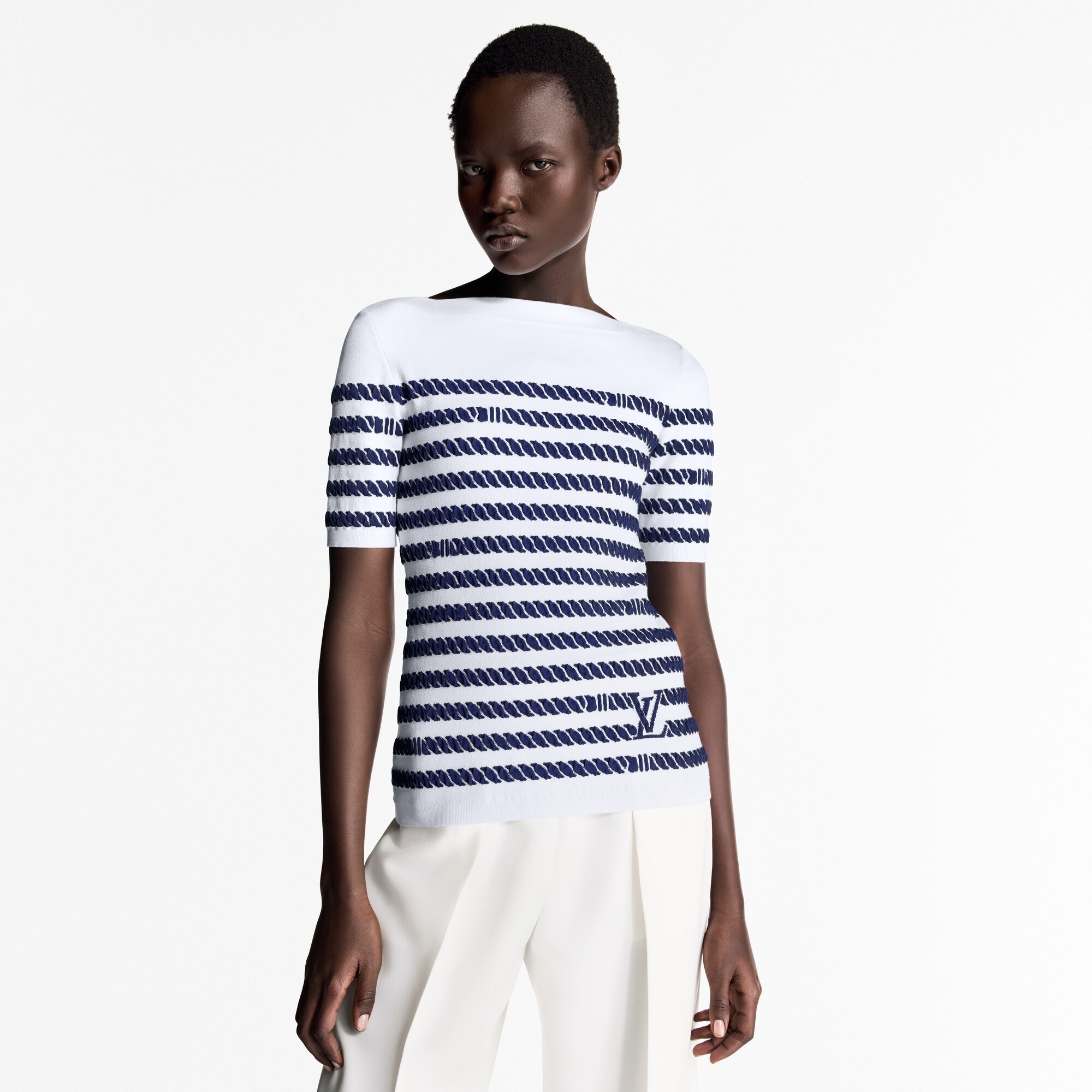 Rope Stripes Knit Top - 2