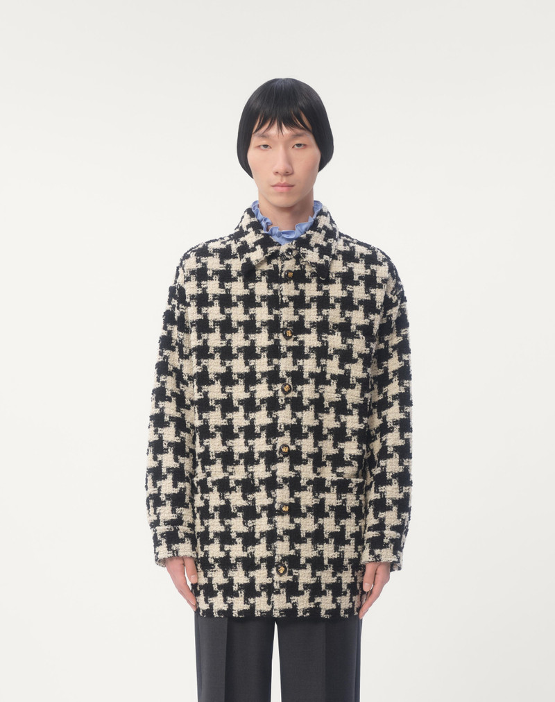 WOOL SHIRT JACKET WITH PIED DE COQUE PATTERN 6