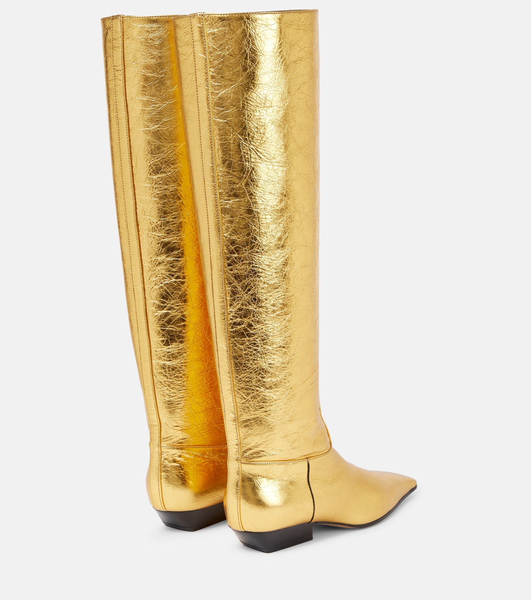 Marfa metallic leather knee-high boots - 3