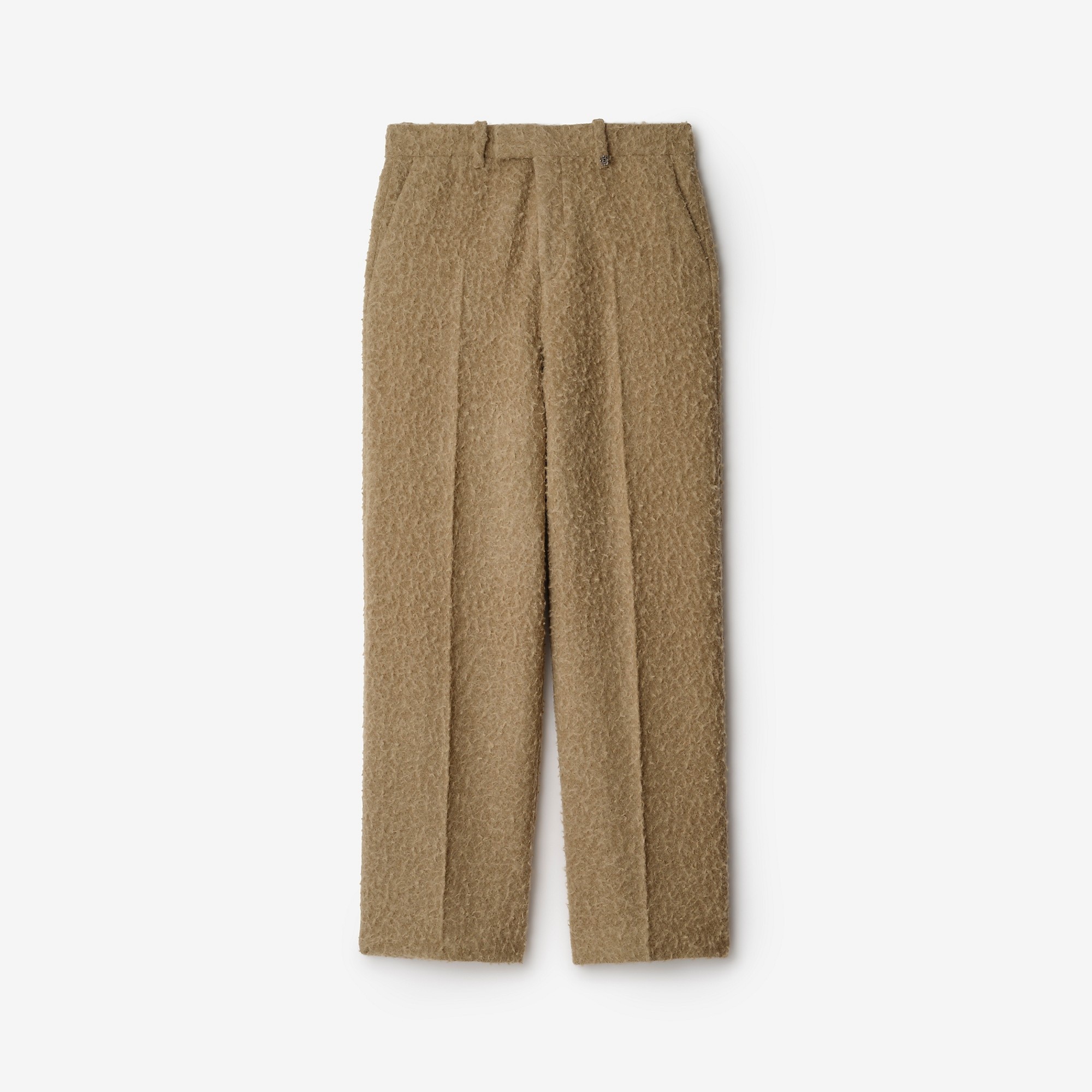 Linen Wool Blend Tailored Trousers - 1