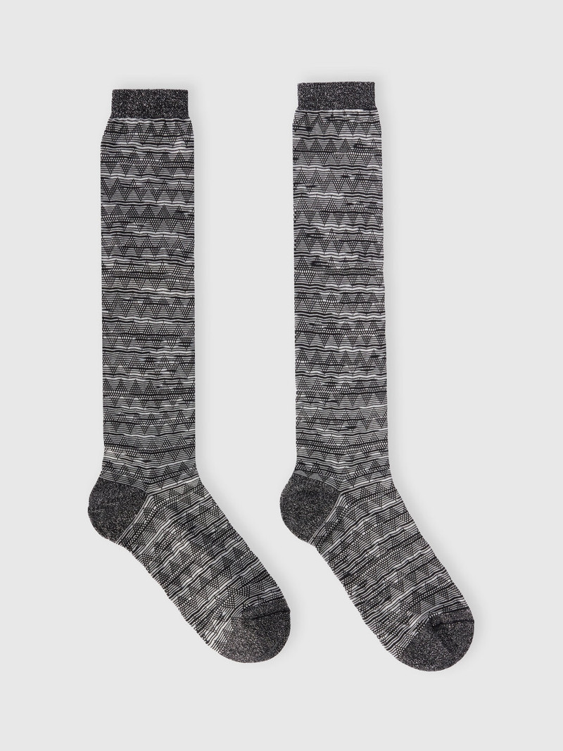 Long cotton-blend socks 1