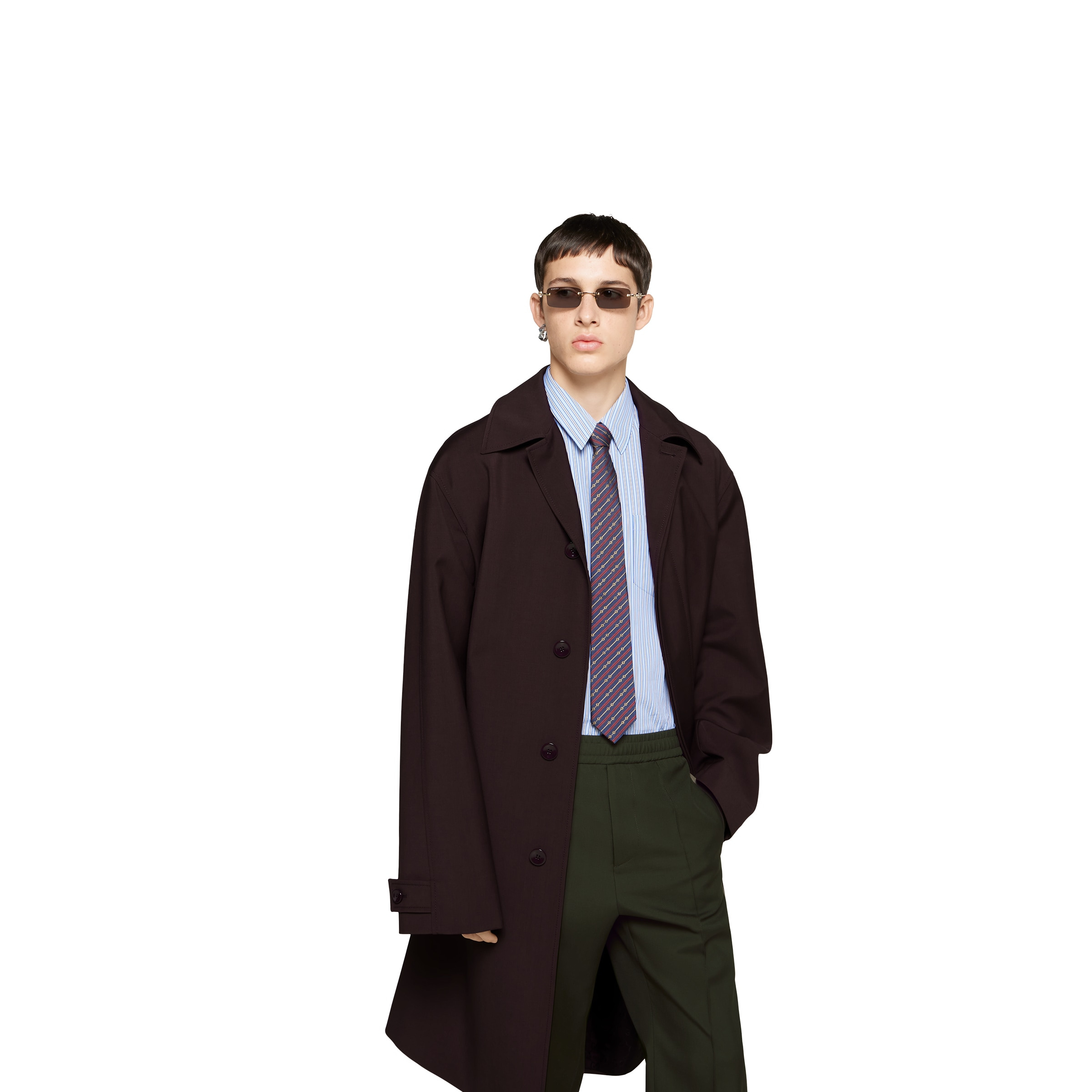 Horsebit silk jacquard tie - 3