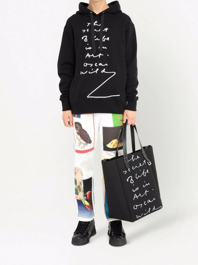 JW Anderson quote-print oversized hoodie outlook