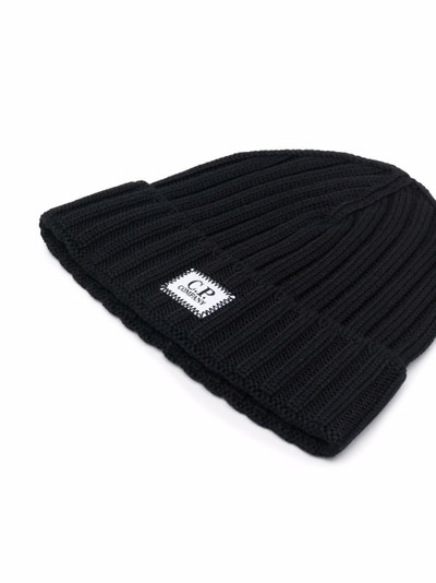 C.P. Company logo-patch knit beanie outlook