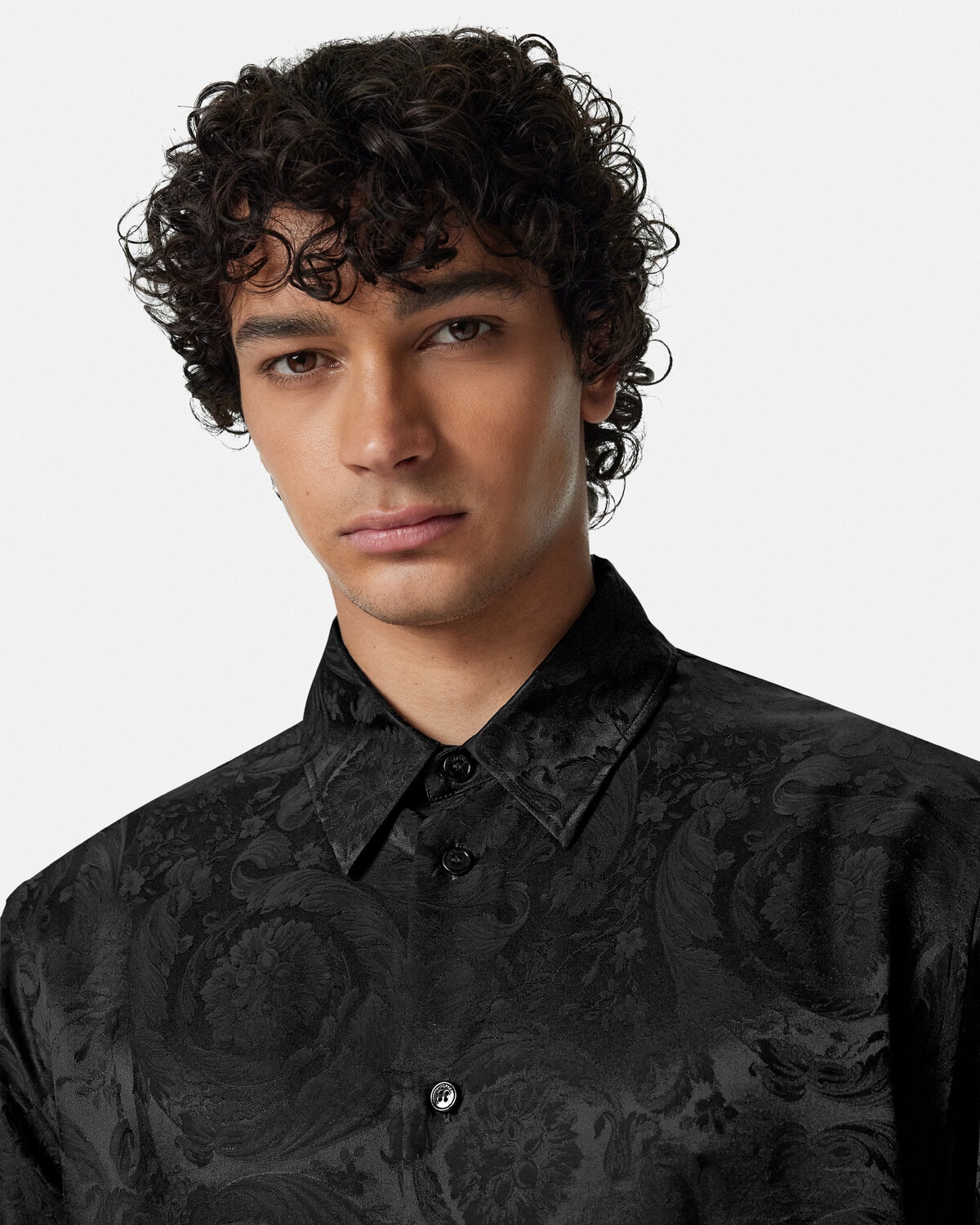 Barocco Jacquard Silk-Blend Shirt - 3