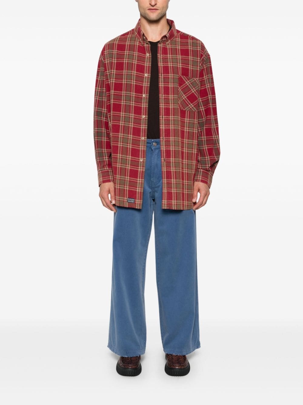 plaid-check shirt - 2