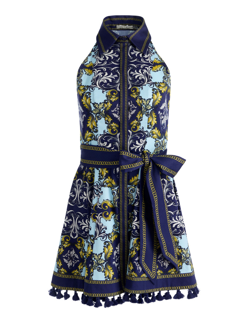 LUCY SLEEVELESS MINI SHIRT DRESS 1