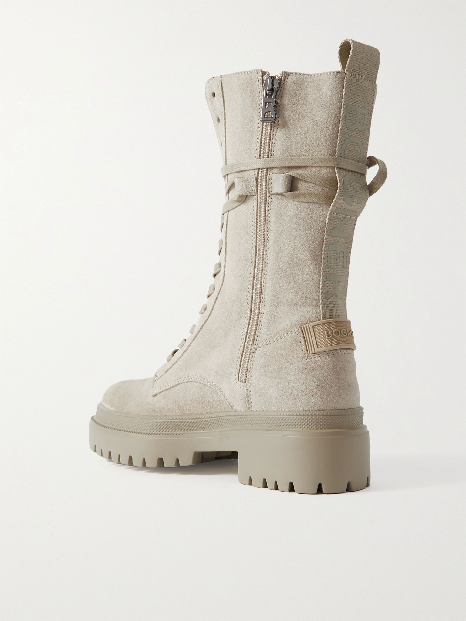 Chesa Alpina lace-up suede boots Ivory - 3