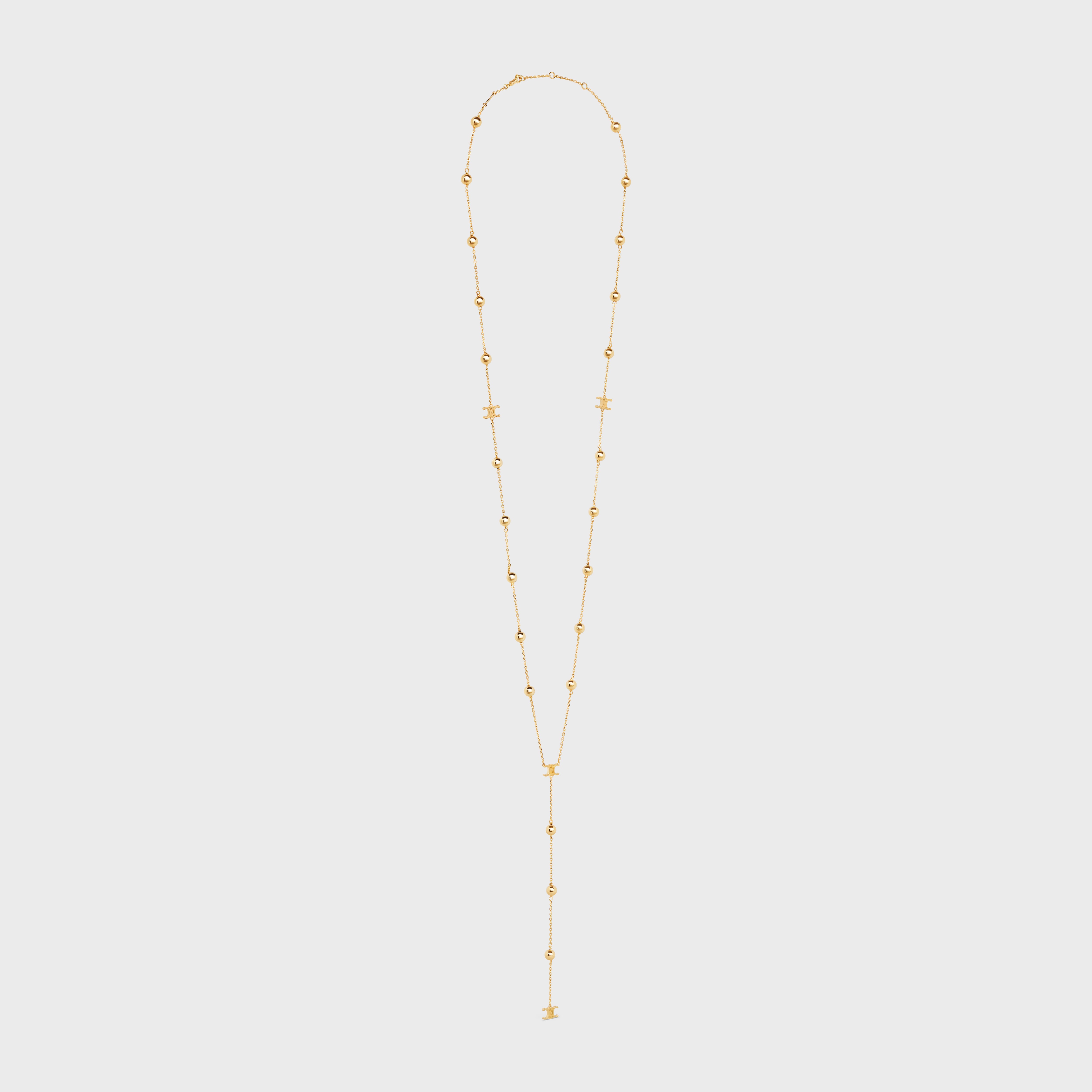 Triomphe Folk Beads Sautoir in Brass with Gold Finish - 3