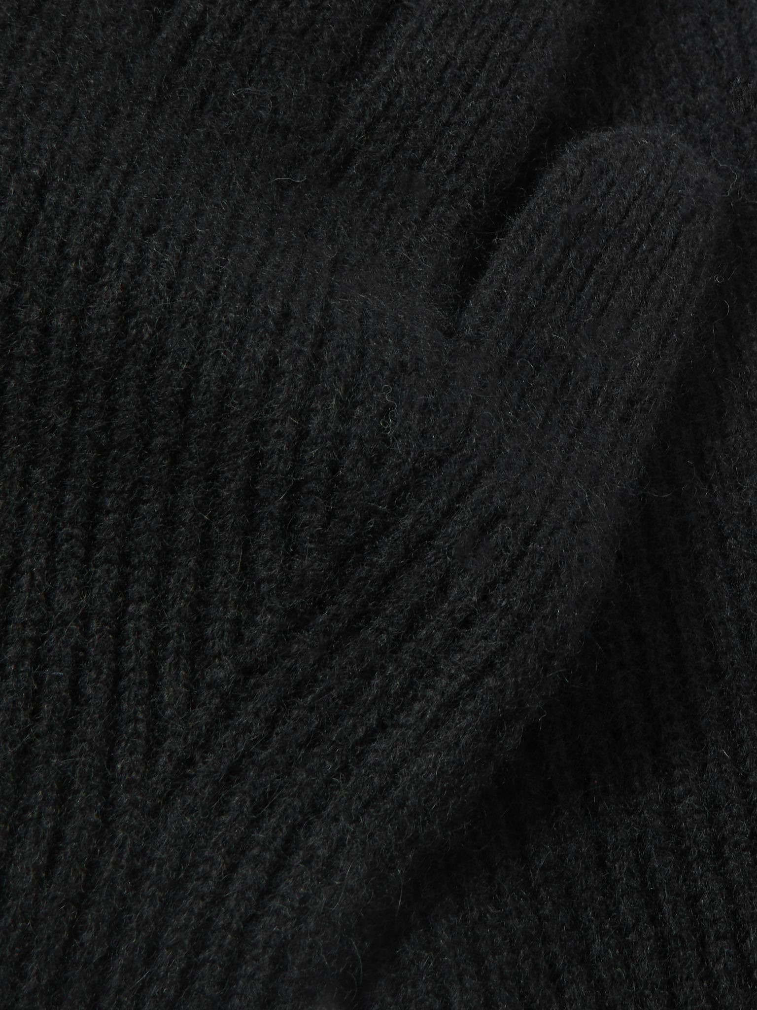 Ribbed cashmere gloves Black - 3
