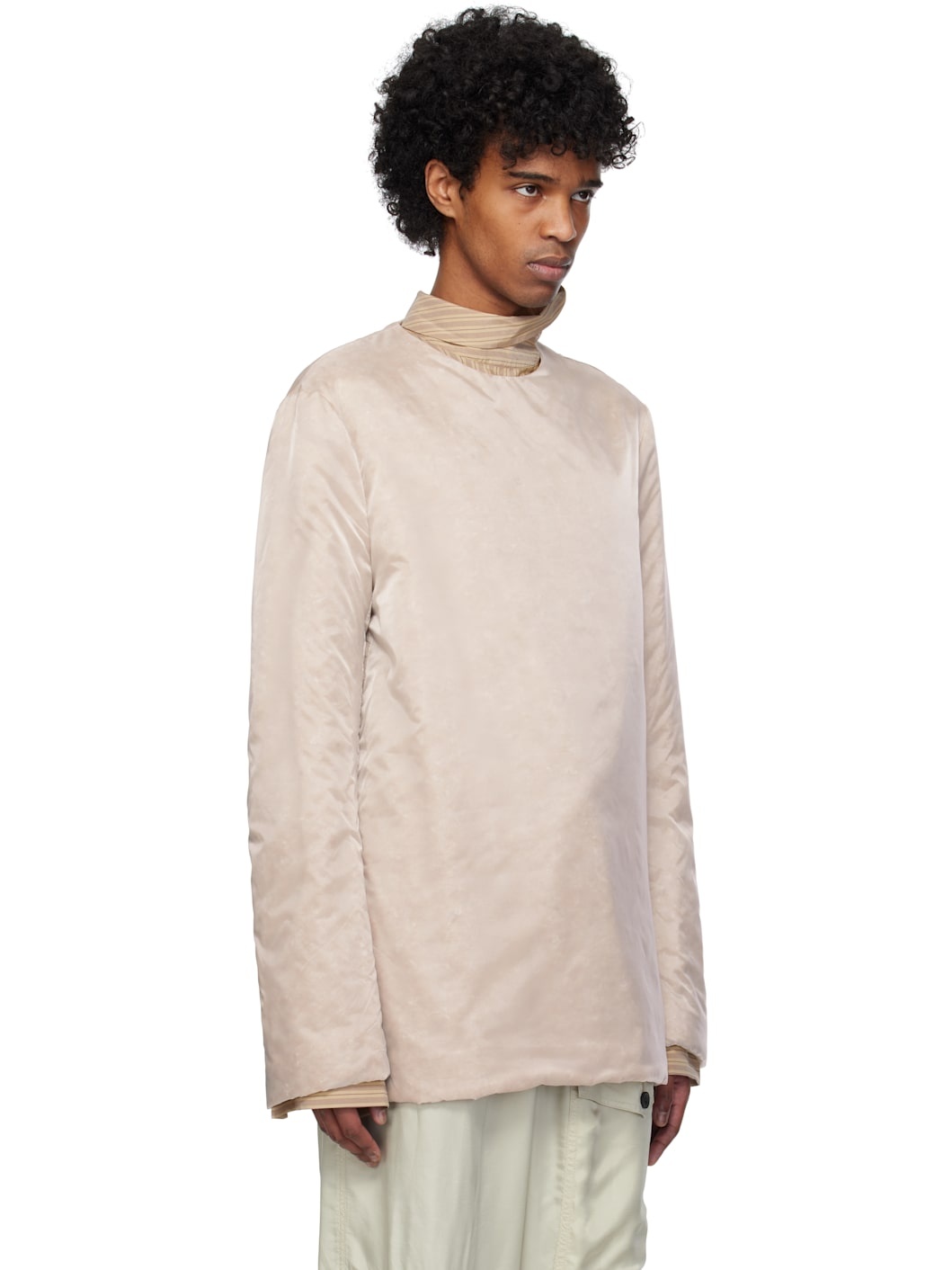 Pink Organza Long Sleeve Top - 2