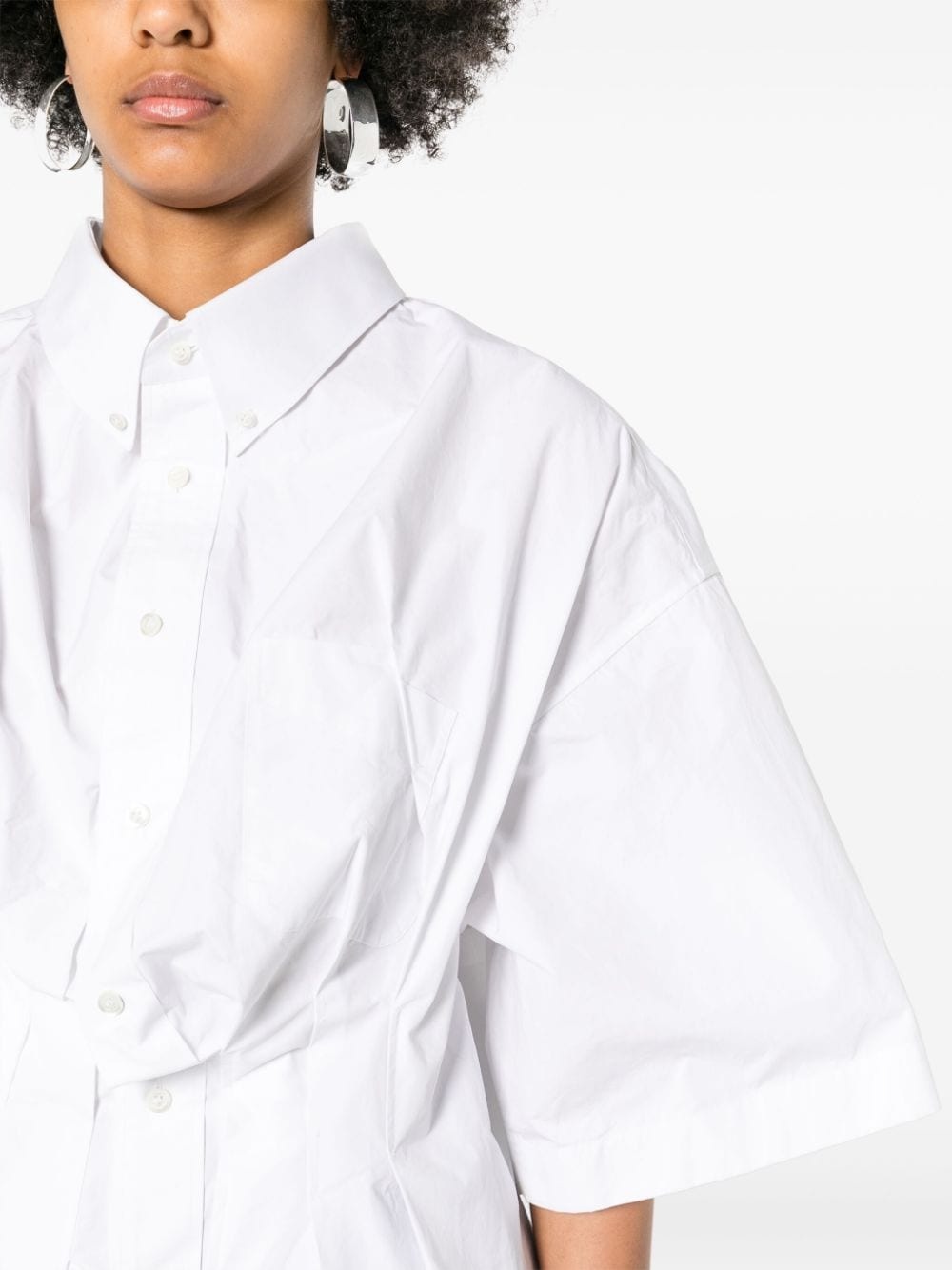 creased poplin fitted shirt - 5