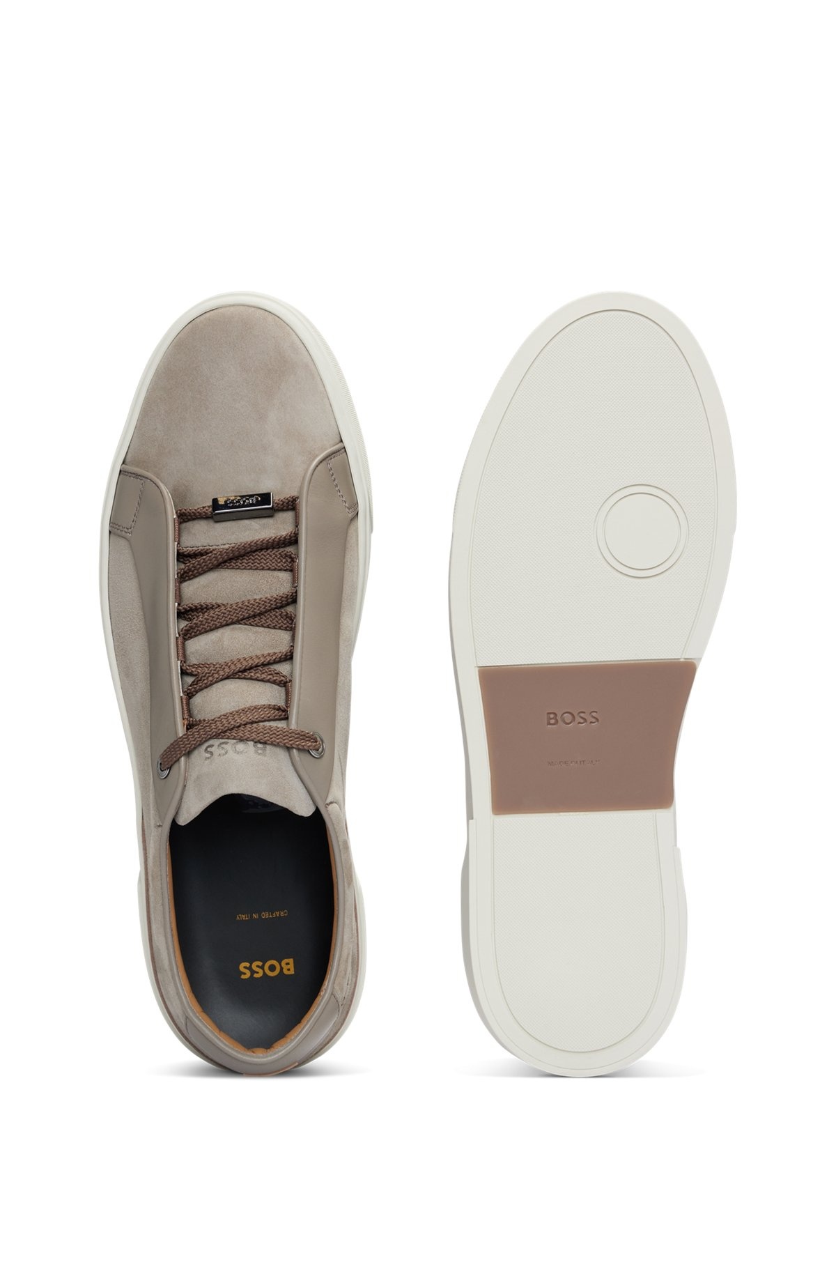 GARY ITALIAN-MADE TRAINERS IN LEATHER AND SUEDE - 4
