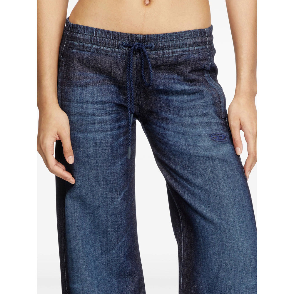 Diesel Blue Denim - Wide-Leg Jeans Women - 4