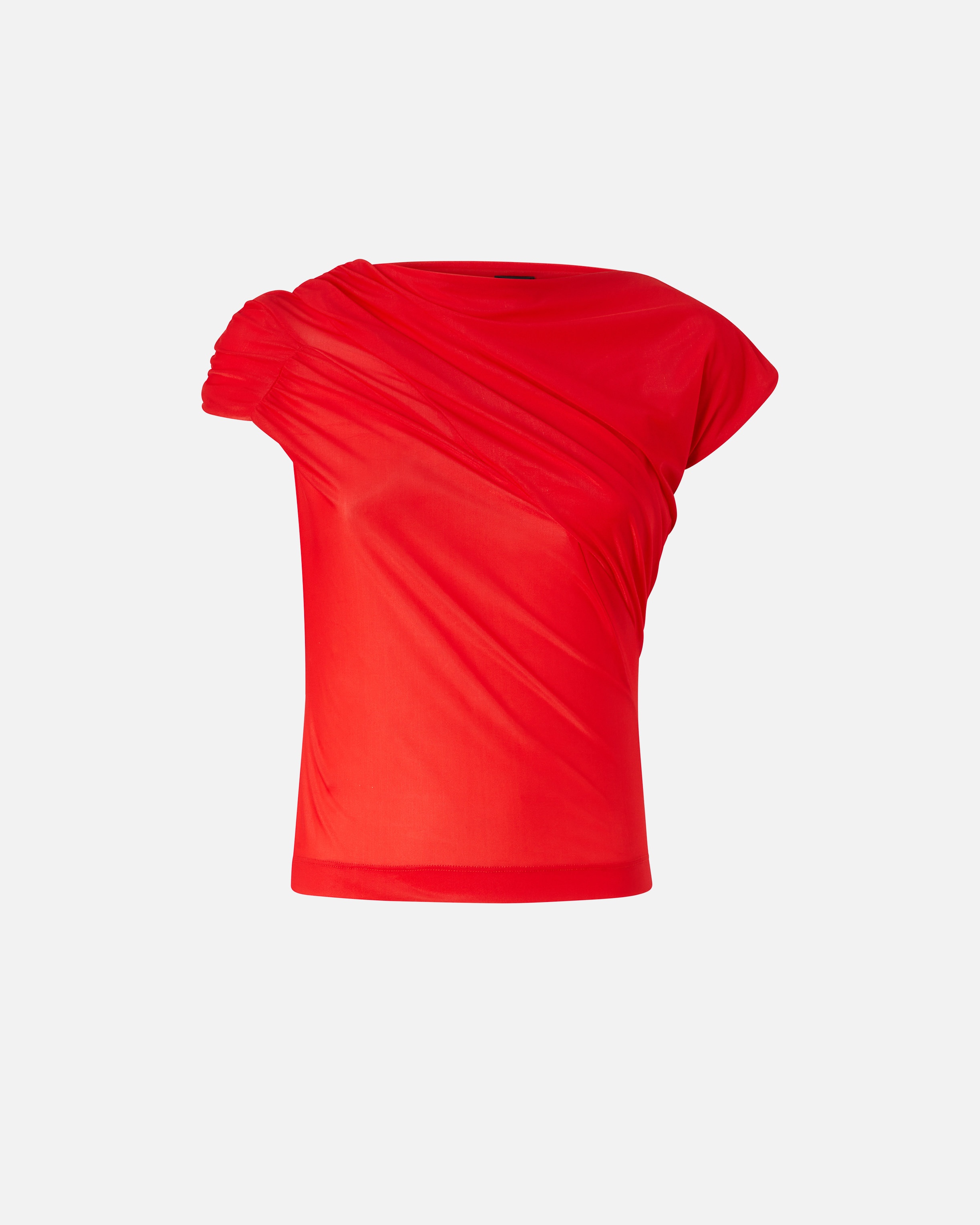 ASYMMETRIC SWEATER IN TRANSLUCENT JERSEY - 1