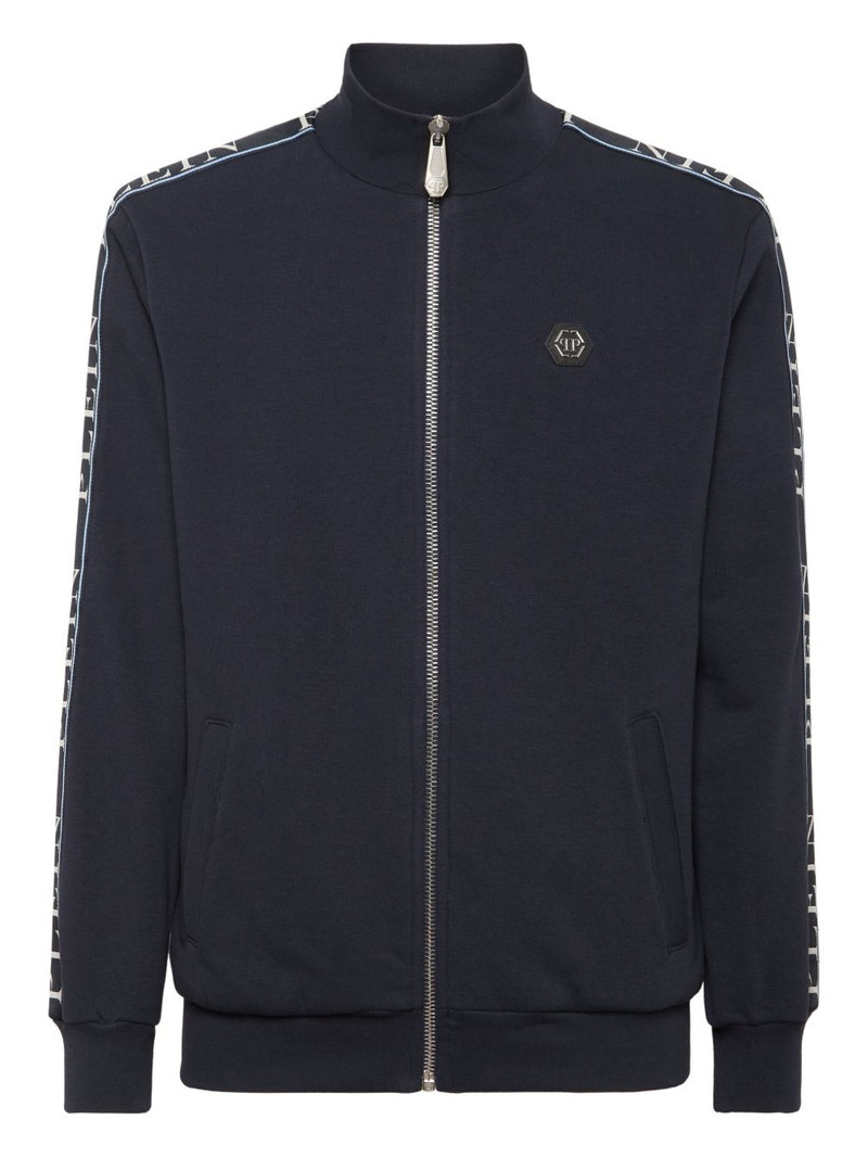 zip-up cotton sweatshirt 1