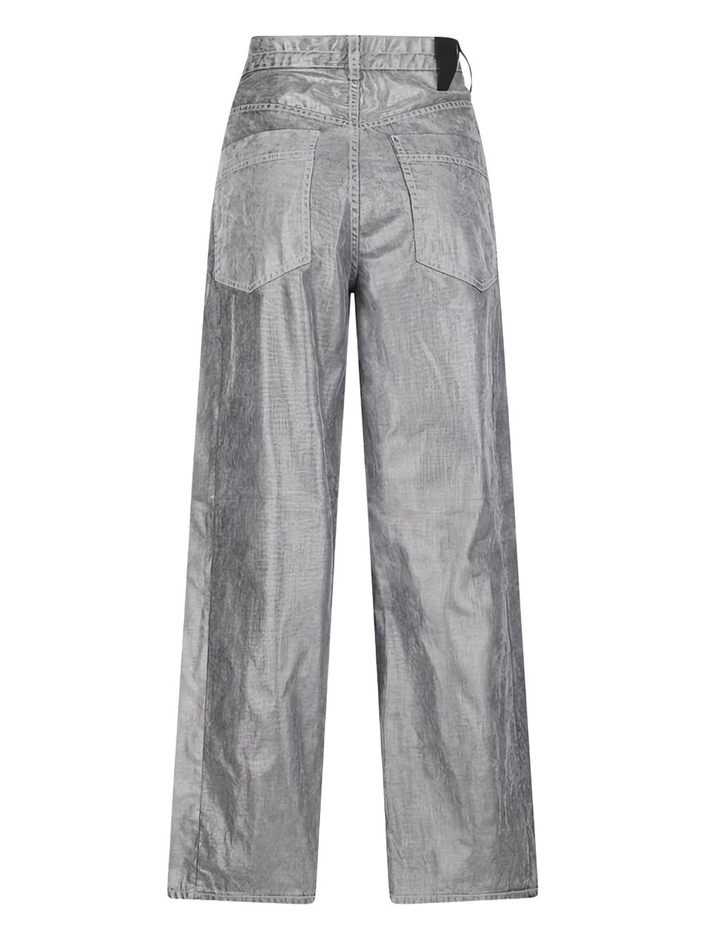 drawstring straight-leg jeans - 2