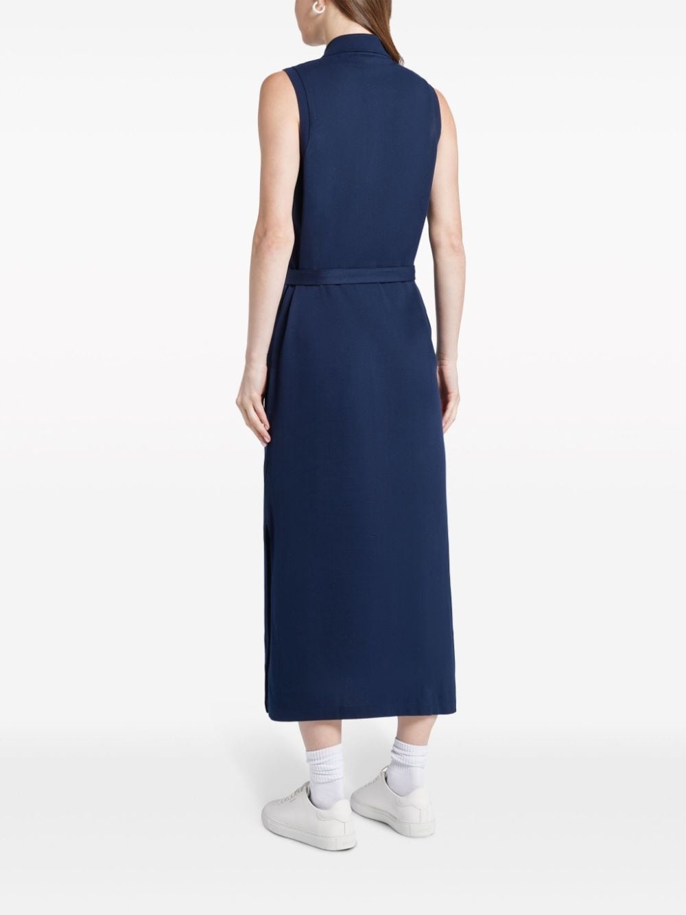 logo-patch cotton dress - 4