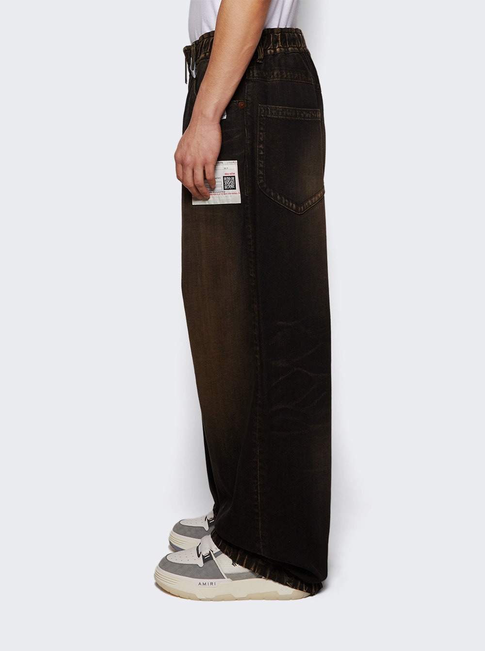 Amateur Sewn Wide Jeans Black - 3