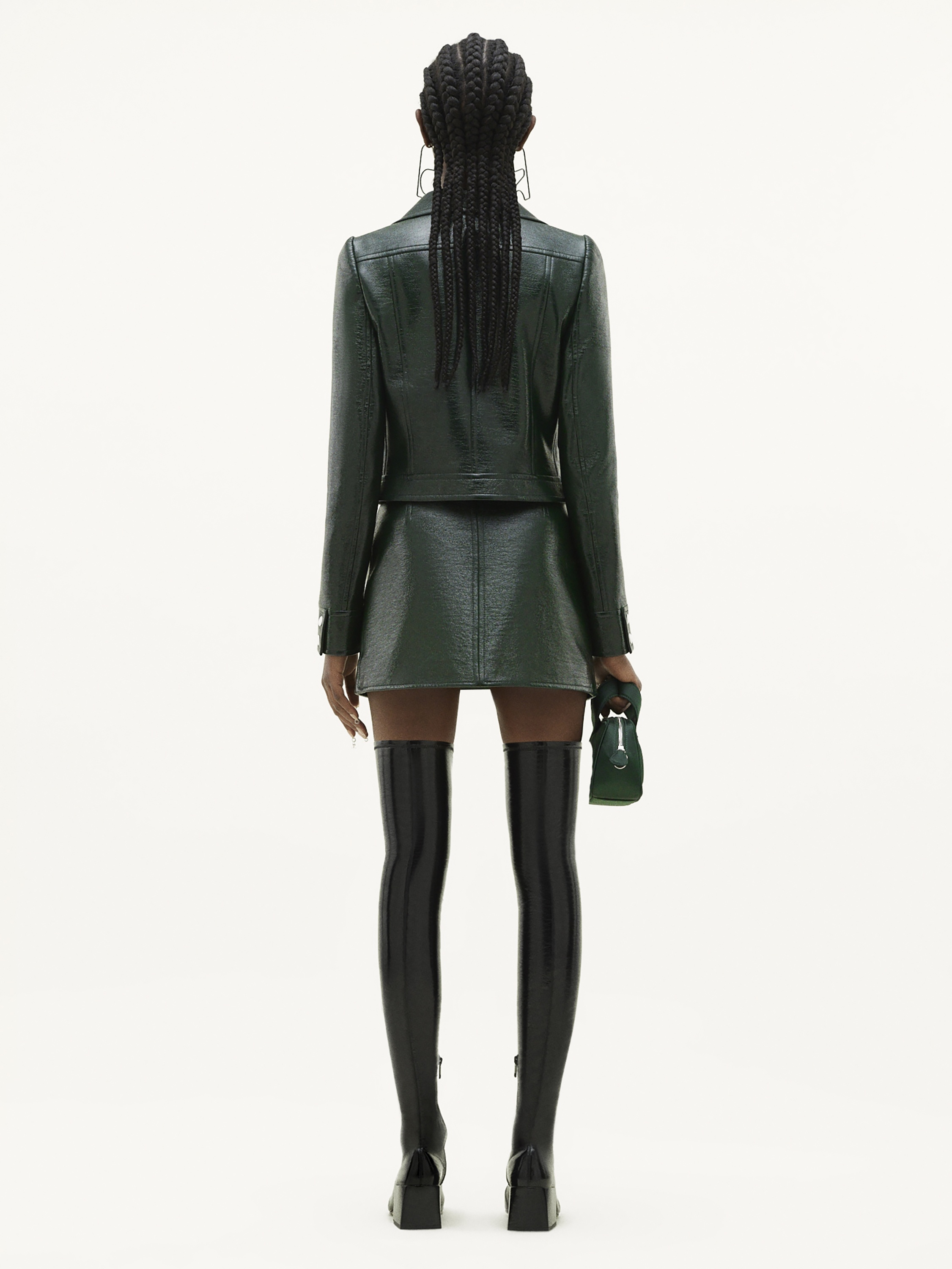 REEDITION VINYL MINI SKIRT - 4