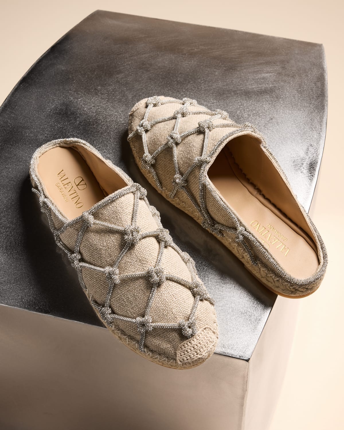 Knot Caged Jute Espadrille Mules - 2