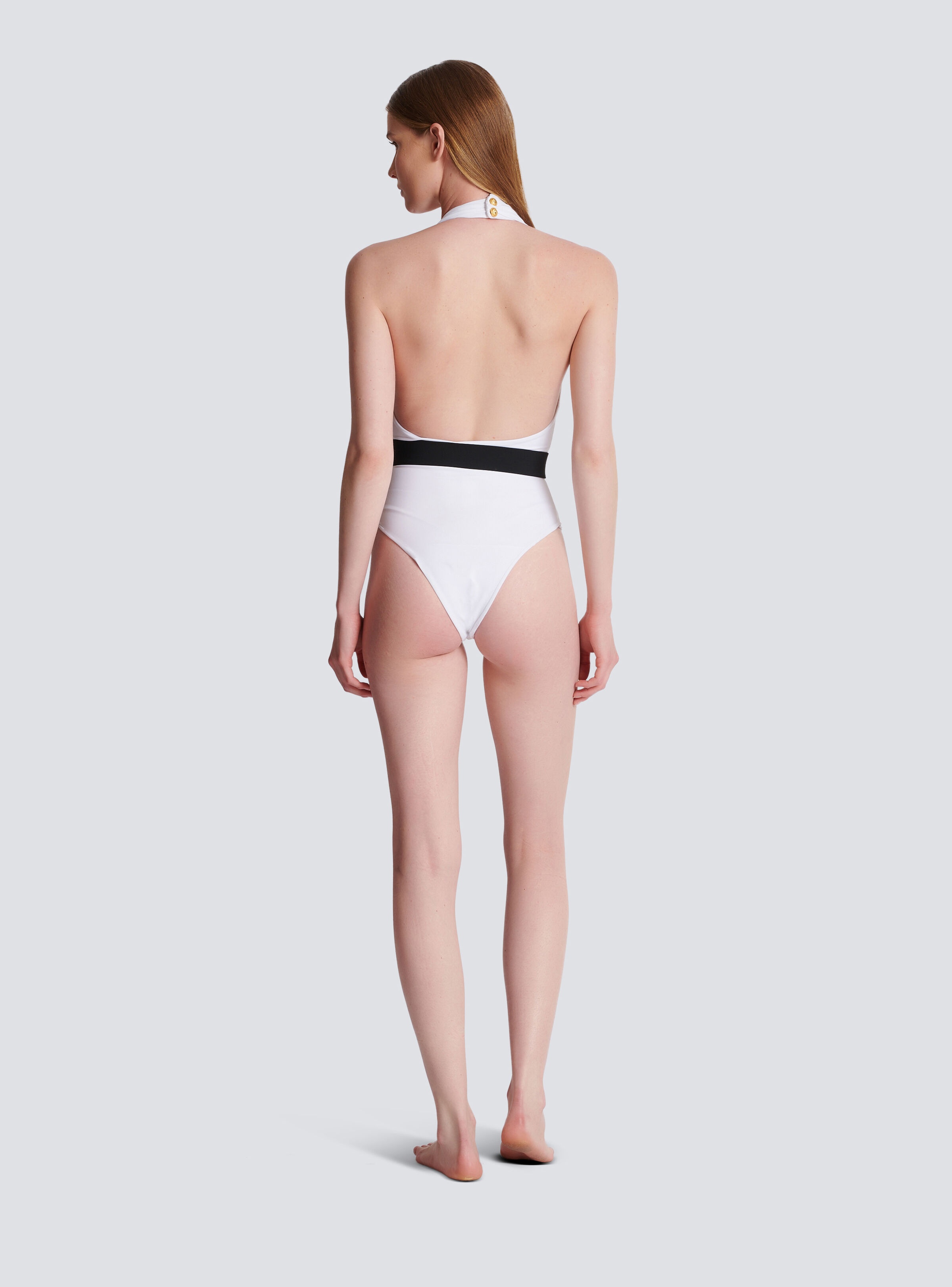 One-piece swimsuit with PB belt - 7