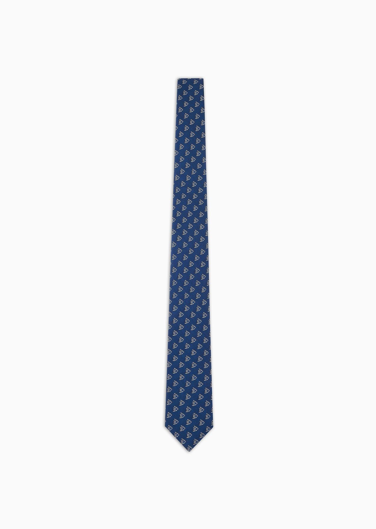 Silk and cotton jacquard tie - 1