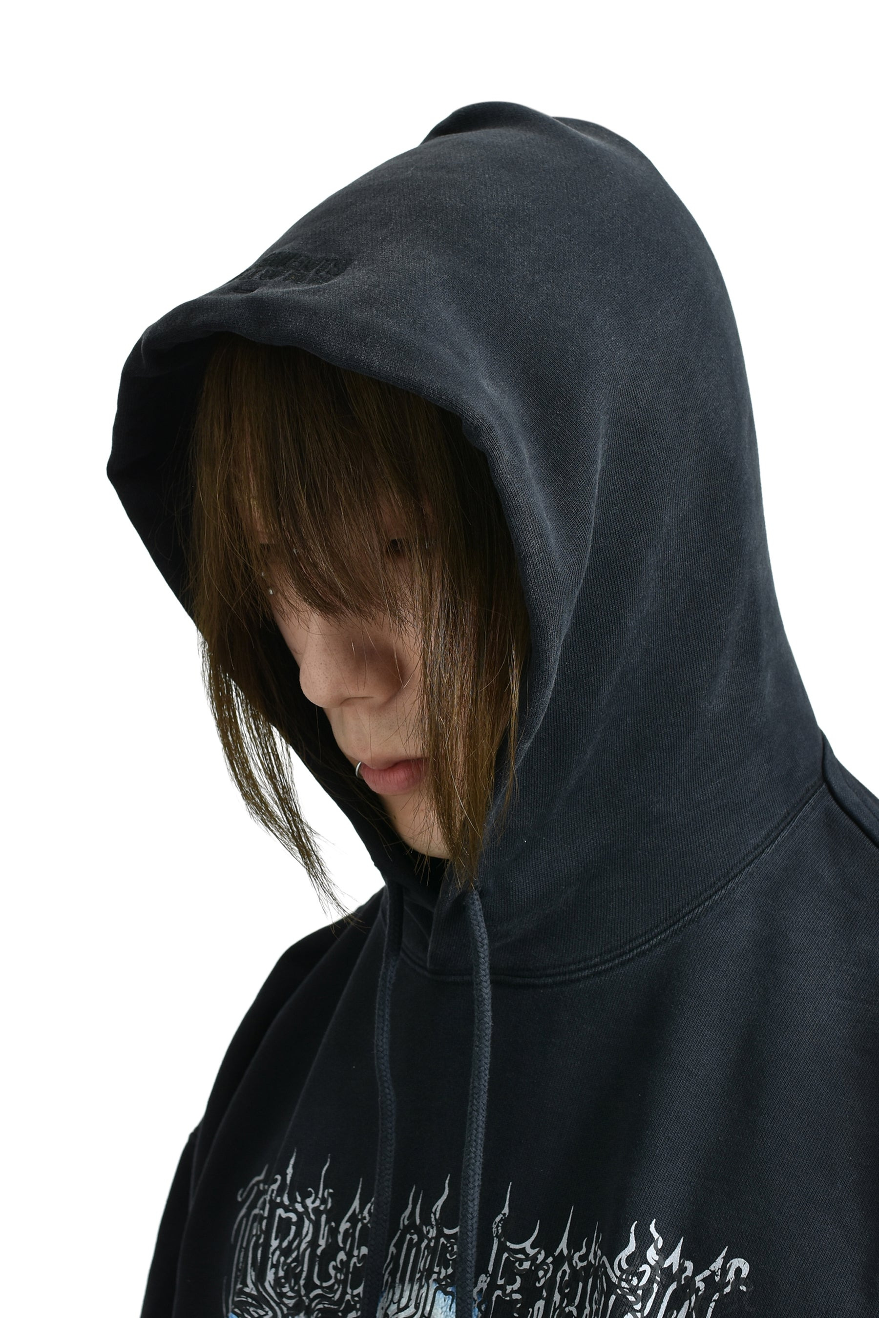 COF FILTHY SECRET OVERSIZED HOODIE / WASHED BLK - 4