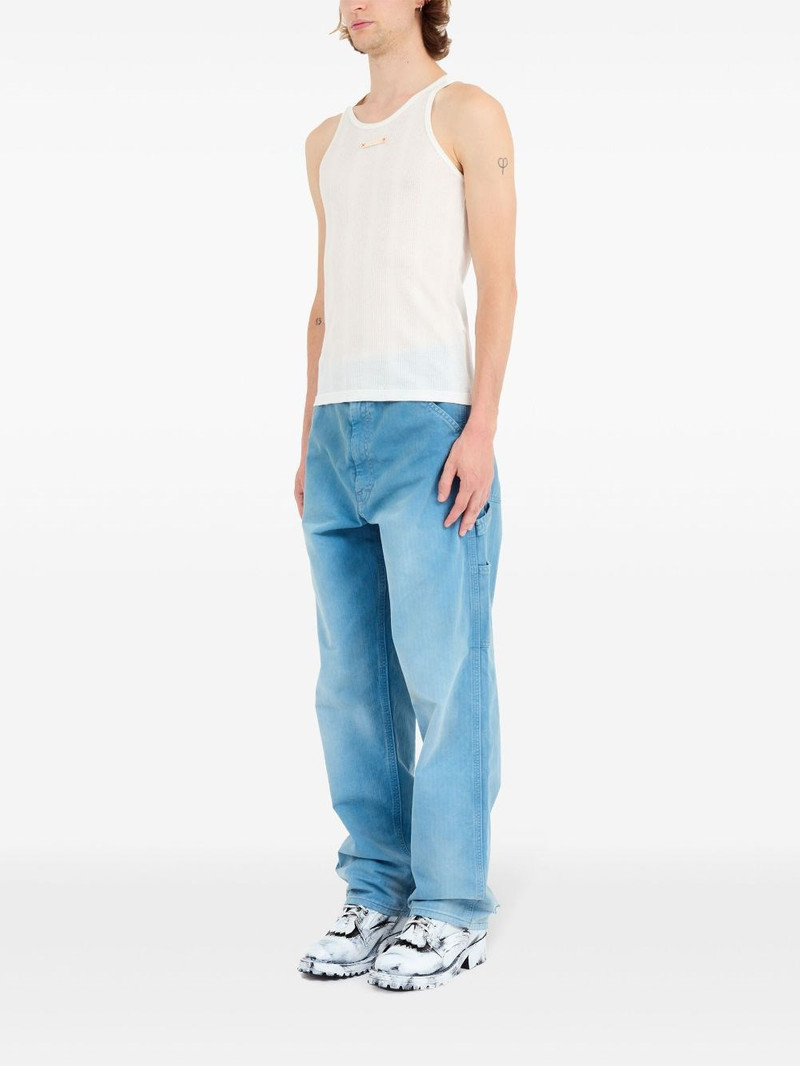 Maison Margiela Logo cotton blend tank top outlook
