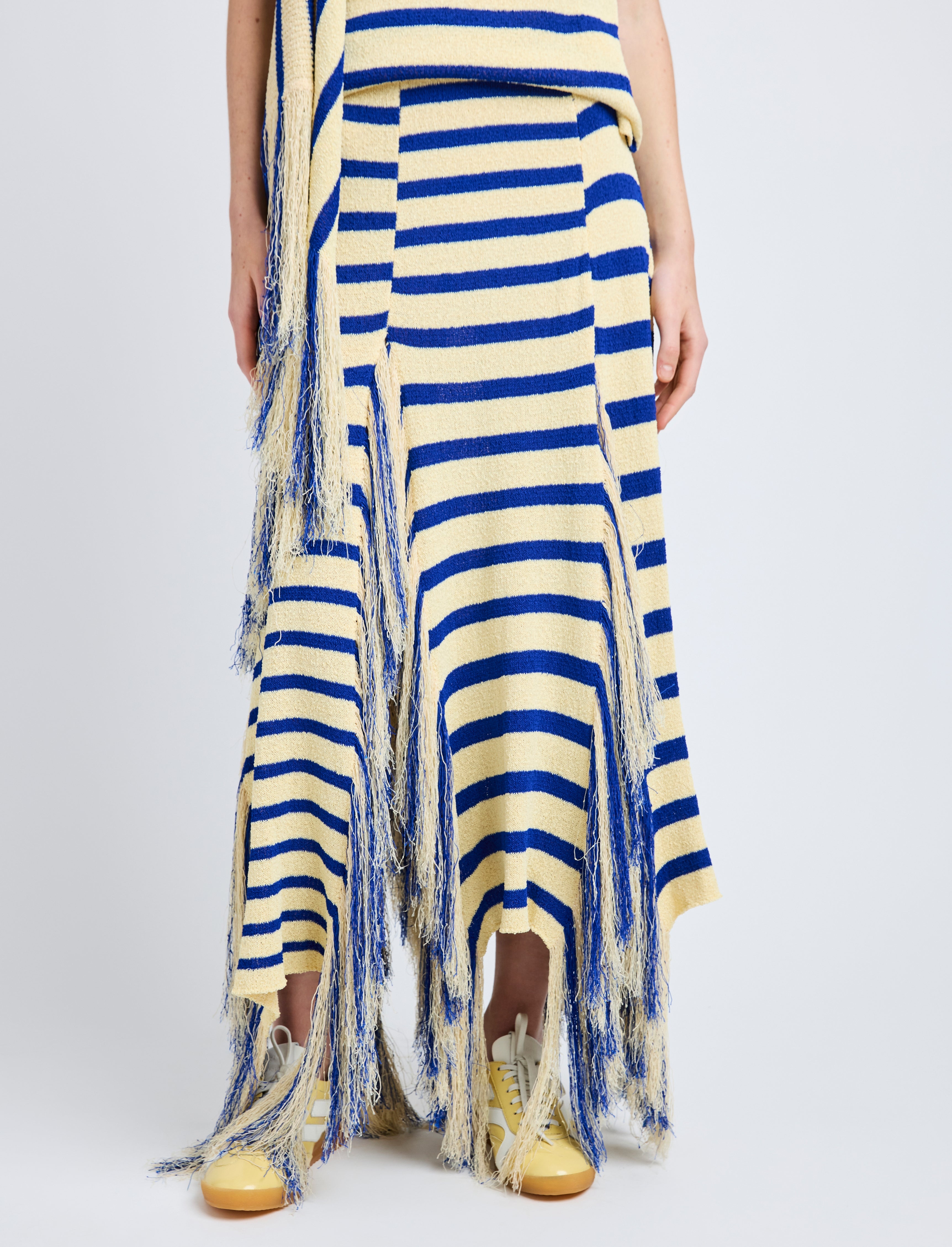 Yves Skirt in Stripe Fringed Knit - 5
