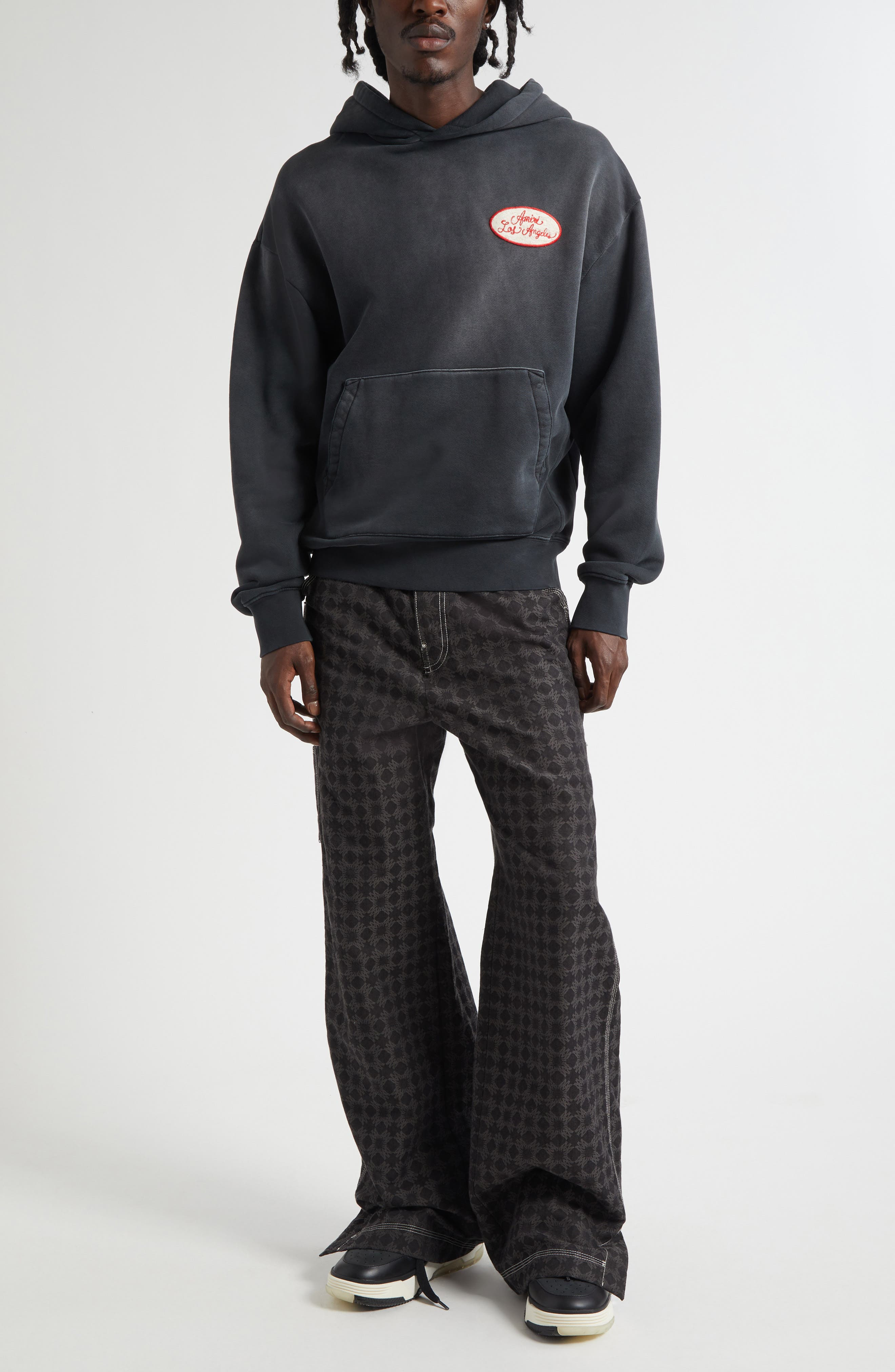AMIRI Station Patch Oversize Hoodie in Black at Nordstrom - 2