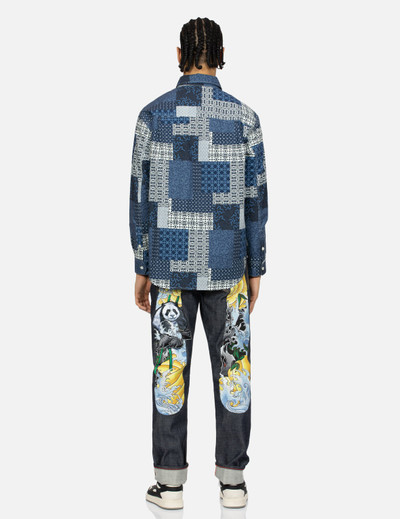 EVISU ALLOVER DERMATOGLYPHIC BLOCK AND SEAGULL PRINT RELAX FIT SHIRT outlook