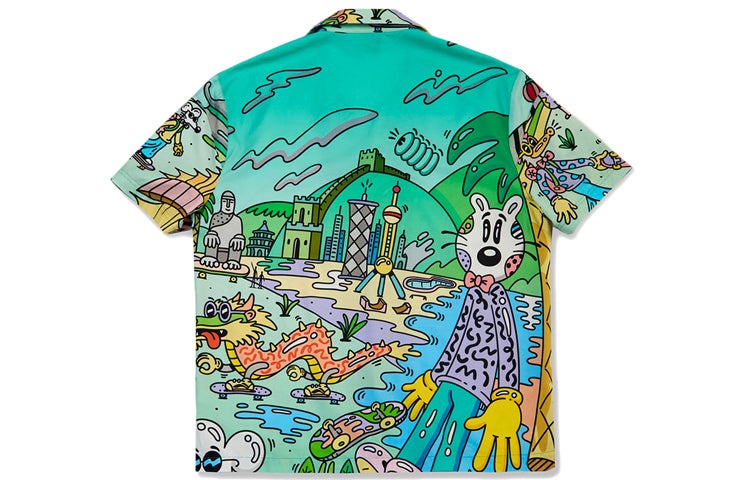 Li-Ning x Steven Harrington Loose Fit Shirts 'Green Multi' ASHR137-1 - 2
