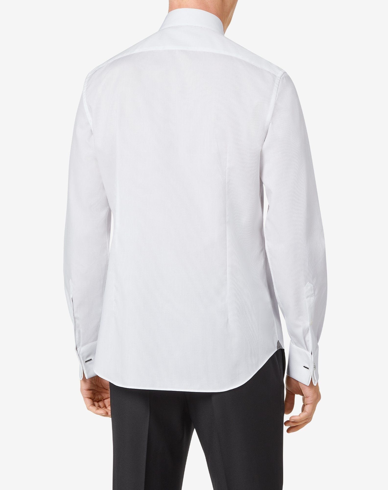 Optical white smoking cotton shirt - 4