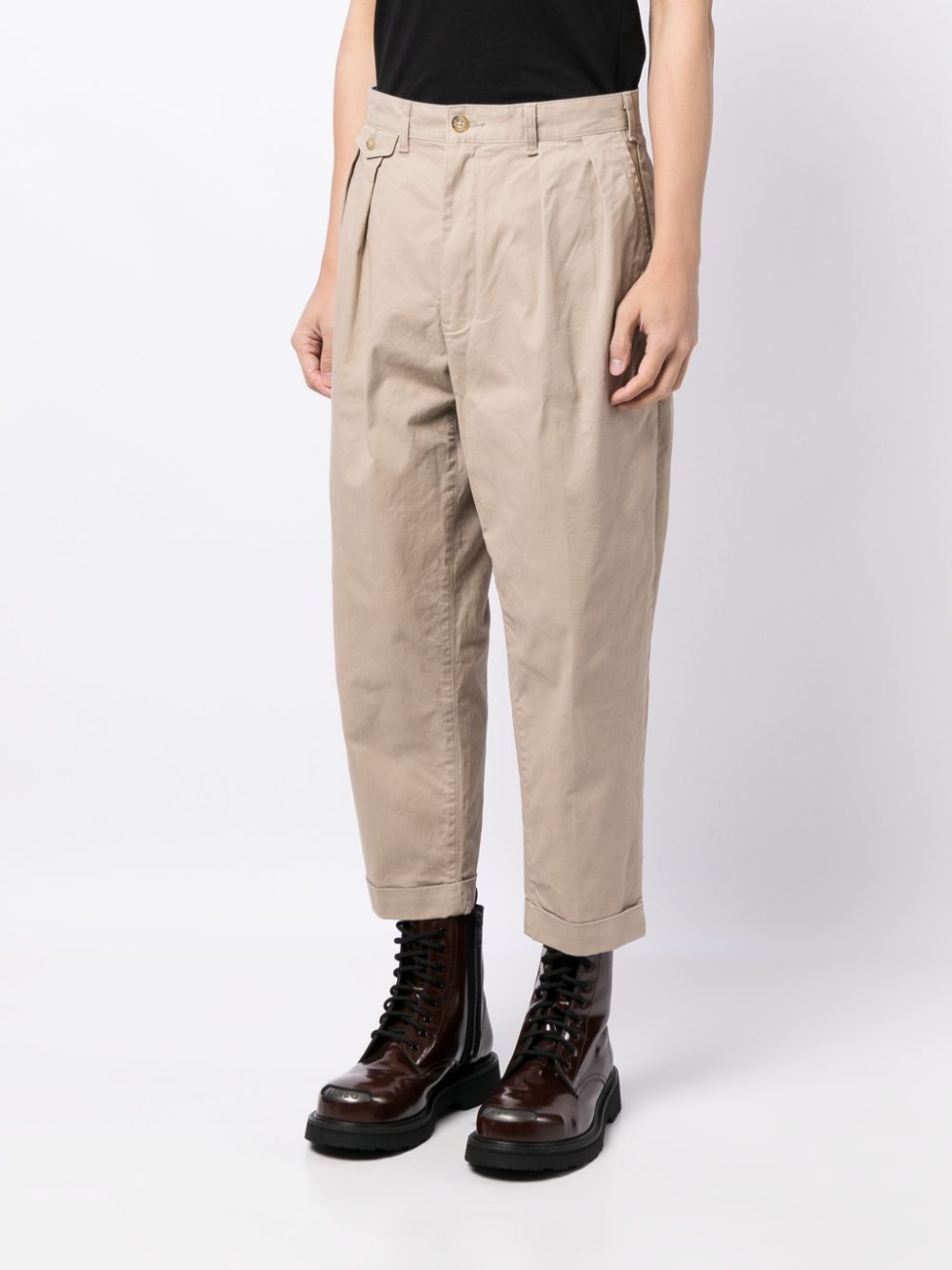 cropped cotton trousers - 3