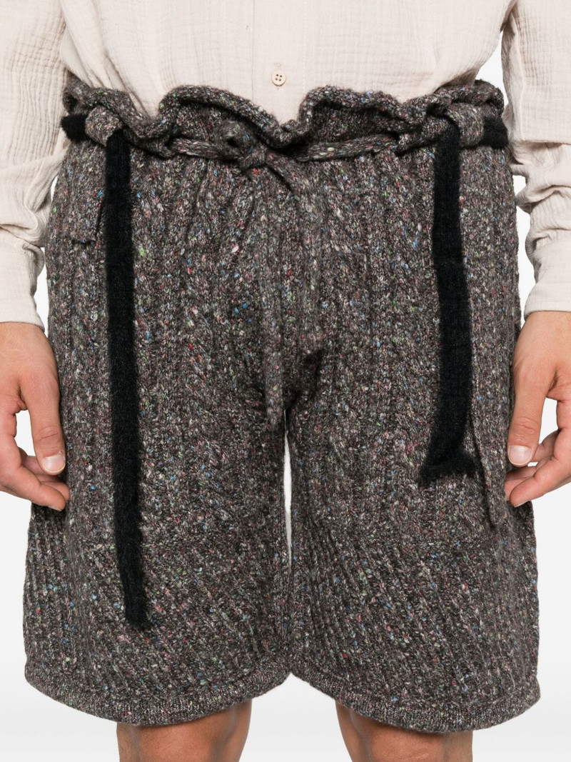 cable-knit drawstring shorts 5