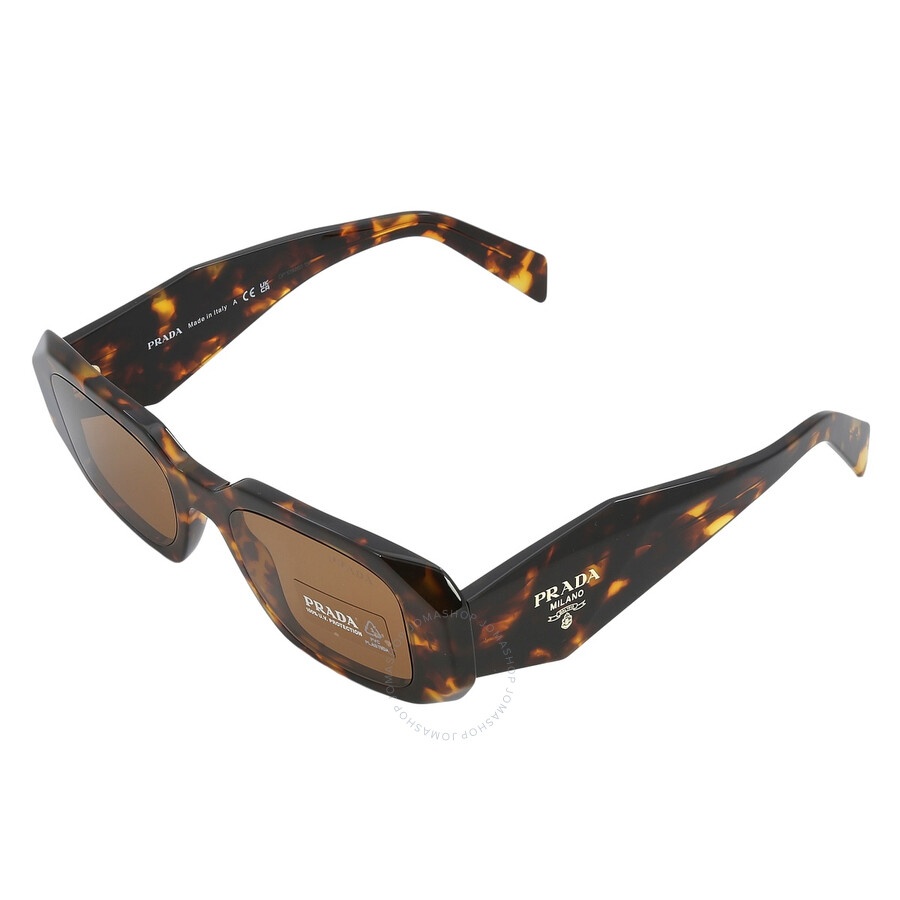 Prada Light Brown Rectangular Ladies Sunglasses PR 17WS VAU2Z1 49 - 5