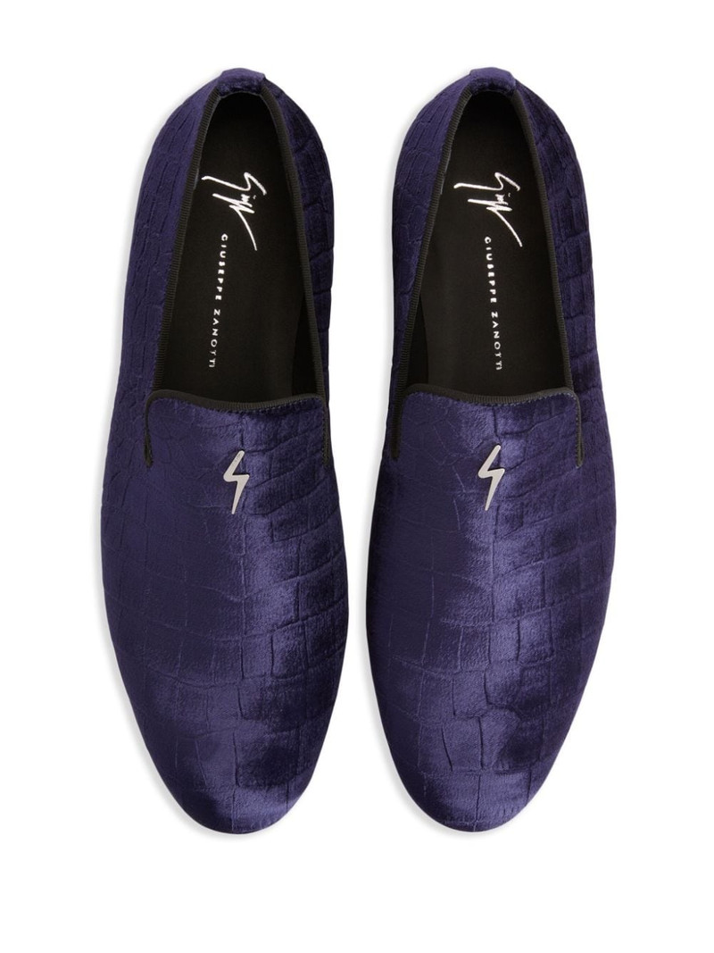 G-Flash crocodile-effect loafers 4