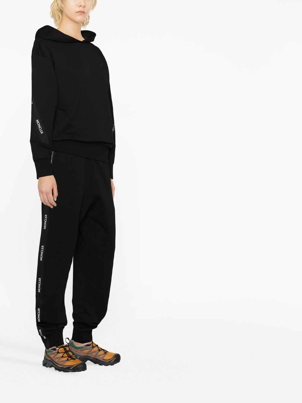 logo-trim cotton track pants - 4