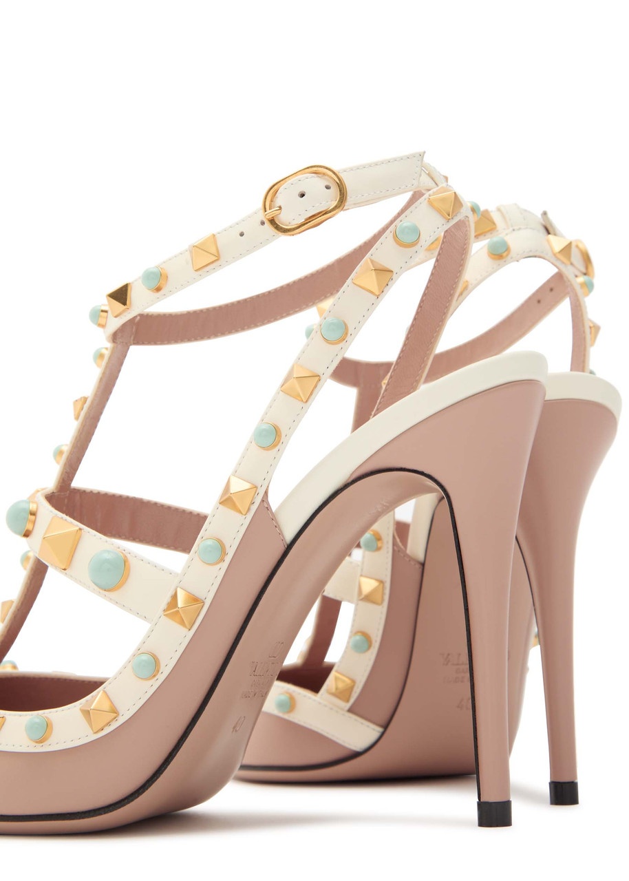 Valentino Rockstud 100 Embellished Leather Pumps - 4